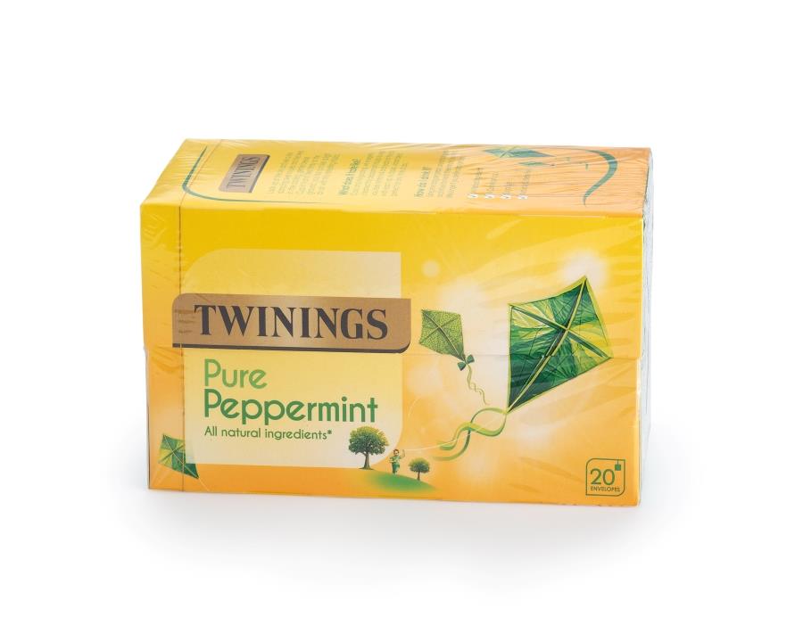 twinings peppermint tea bags, mint tea, aid digestion, infusion, refreshing 