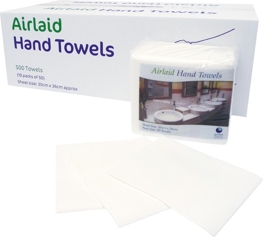 Airlaid White Hand Towels