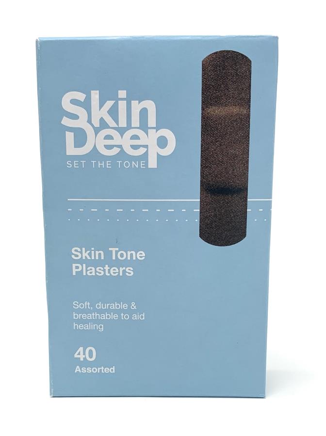 Skin Deep Skin Tone Assorted Fabric Plasters - Dark