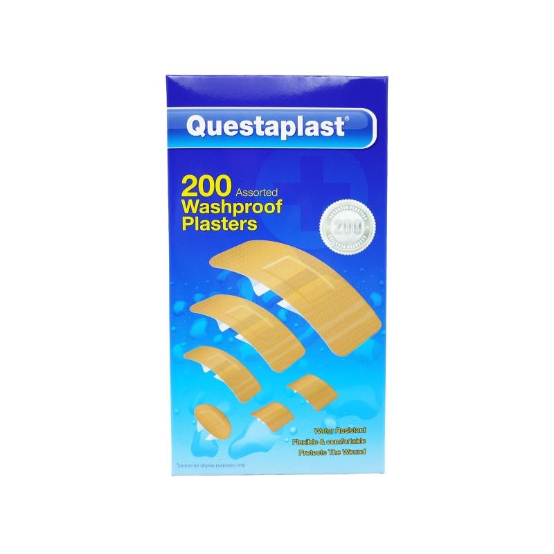 Questaplast Washproof Assorted Plasters 200's