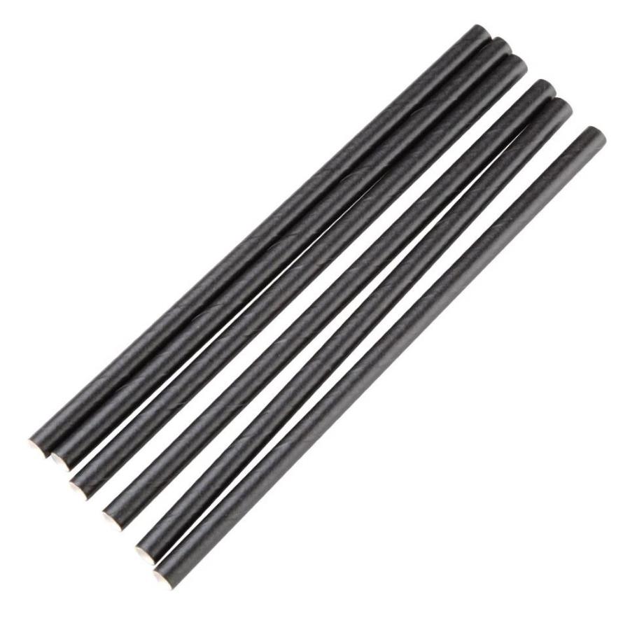 Compostable Black Cocktail Straw