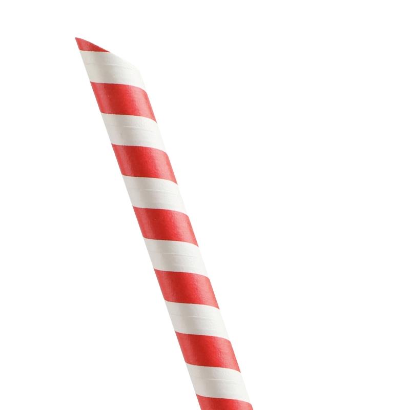 Paper Smoothie Straws Red & White 12mm