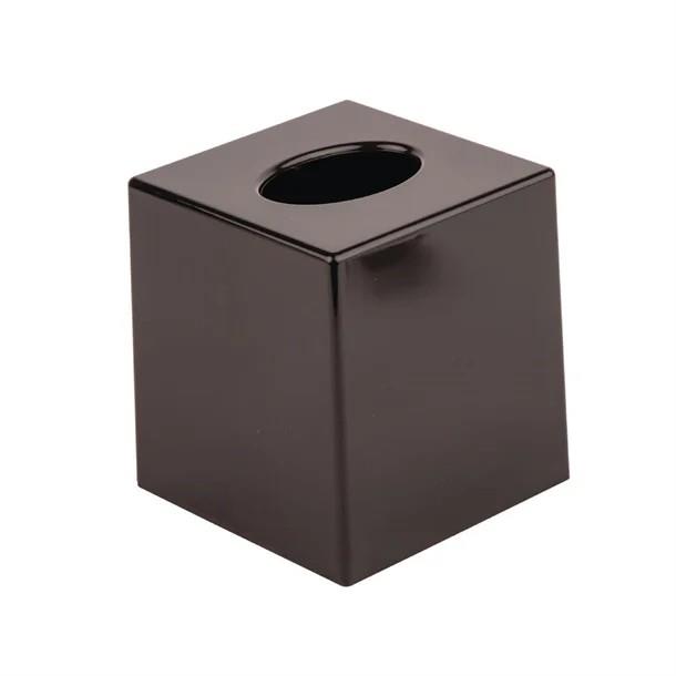 Bolero Cube Tissue Holder Black