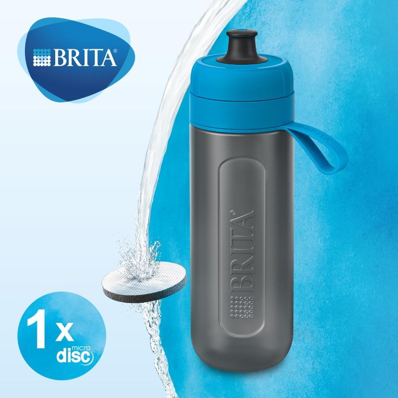 Brita Active Fill & Go Blue Water Filter Bottle 600ml