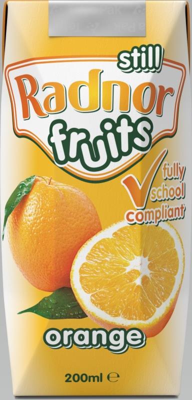 Radnor Fruits Still Orange Juice Cartons 200ml