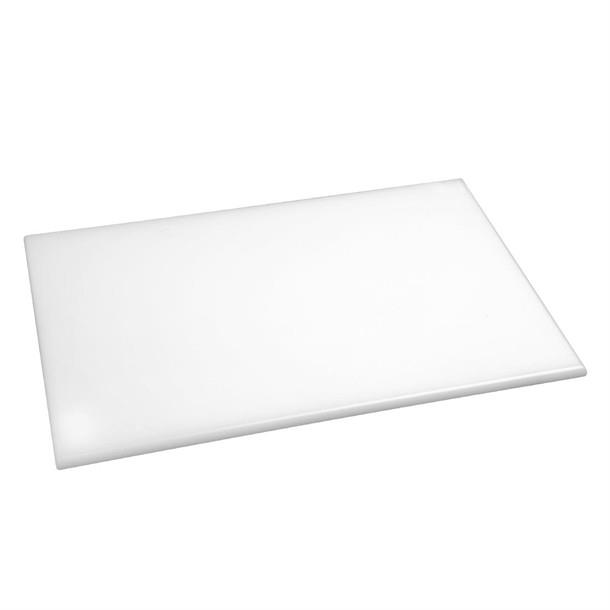 Hygiplas High Density Antibacterial White Chopping Board 450 x 300 x 12mm