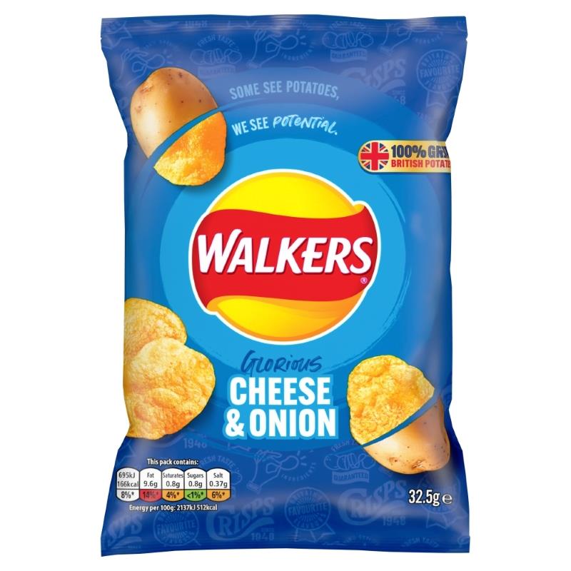 Walkers Crisps Cheese and Onion Crisps 32.5g