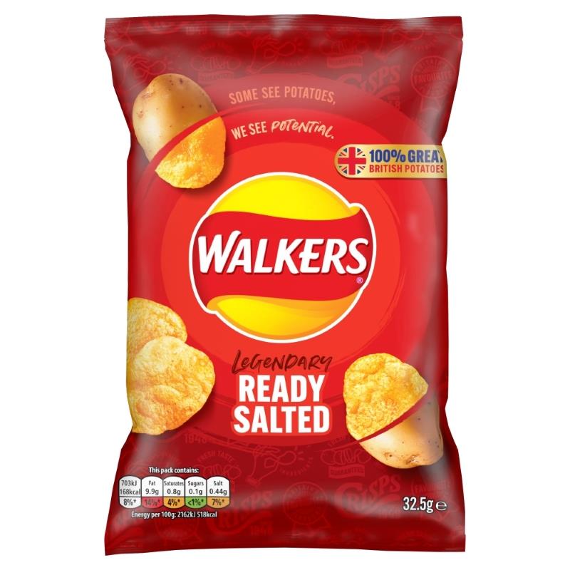Walkers Crisps Ready Salted 32.5g