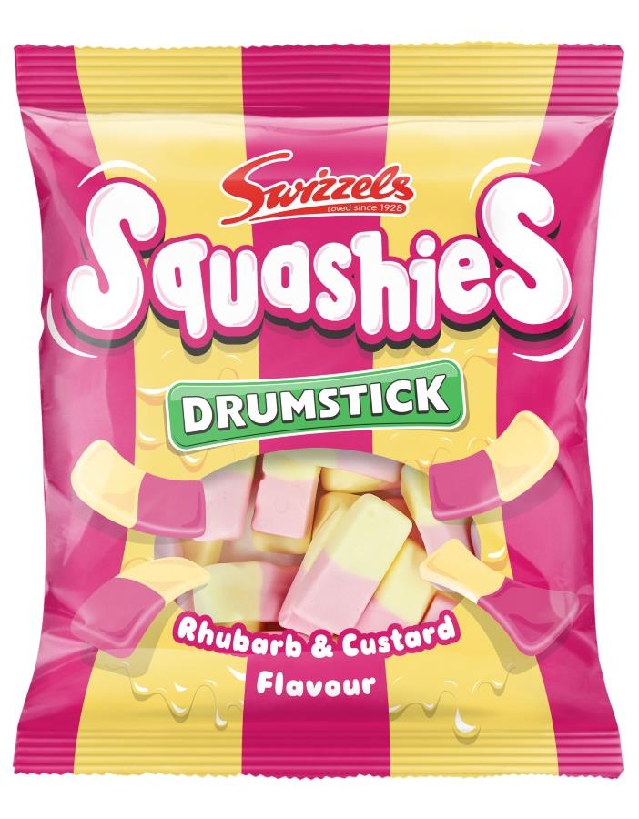 Swizzels Drumstick Squashies Rhubarb & Custard 12 x 140g