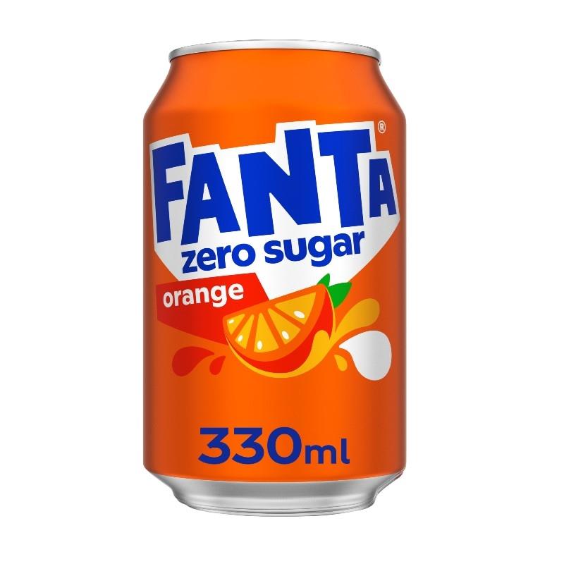 Fanta Orange Zero Cans 330ml
