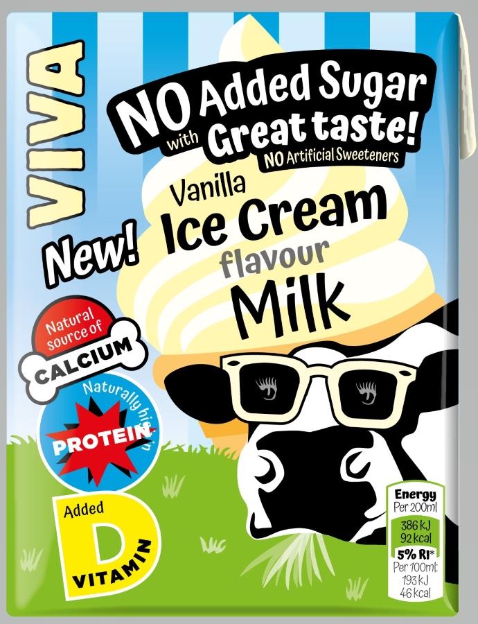 Viva Vanilla Ice Cream Flavour Milk Cartons 200ml