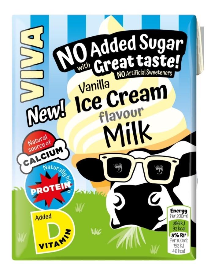 Viva Vanilla Ice Cream Flavour Milk Cartons 200ml