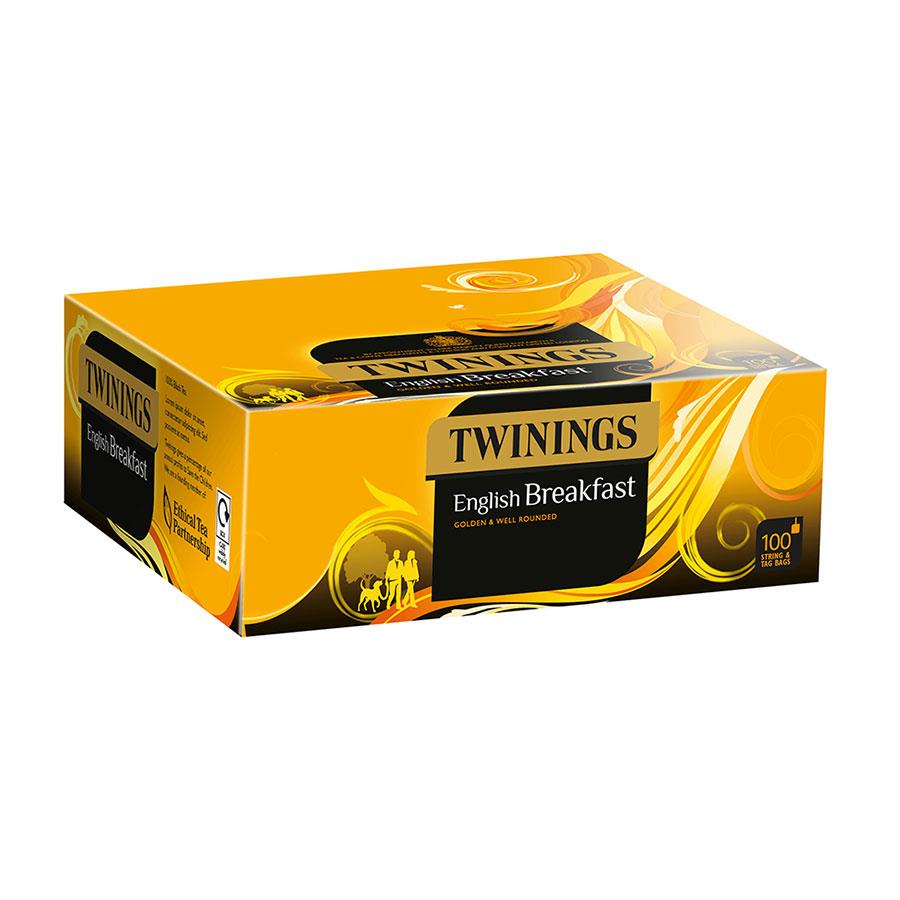 twinings tea bags, english breakfast, ceylon, well rounded flavour, black tea