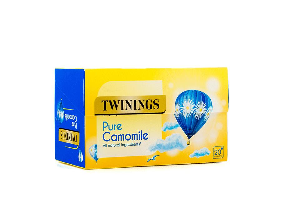 twinings camomile tea bags, sweet, floral, caffeine free, no added sugar 