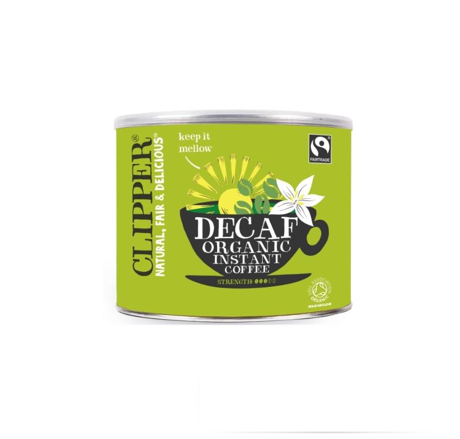 clipper organic, instant freeze dried decaff coffee,  premium, quality, arabica, rich and smooth 