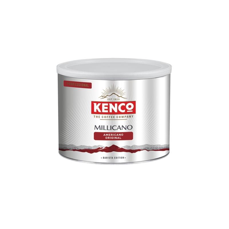kenco millicano whole bean instant coffee, authentic coffee taste, value, big tin, 