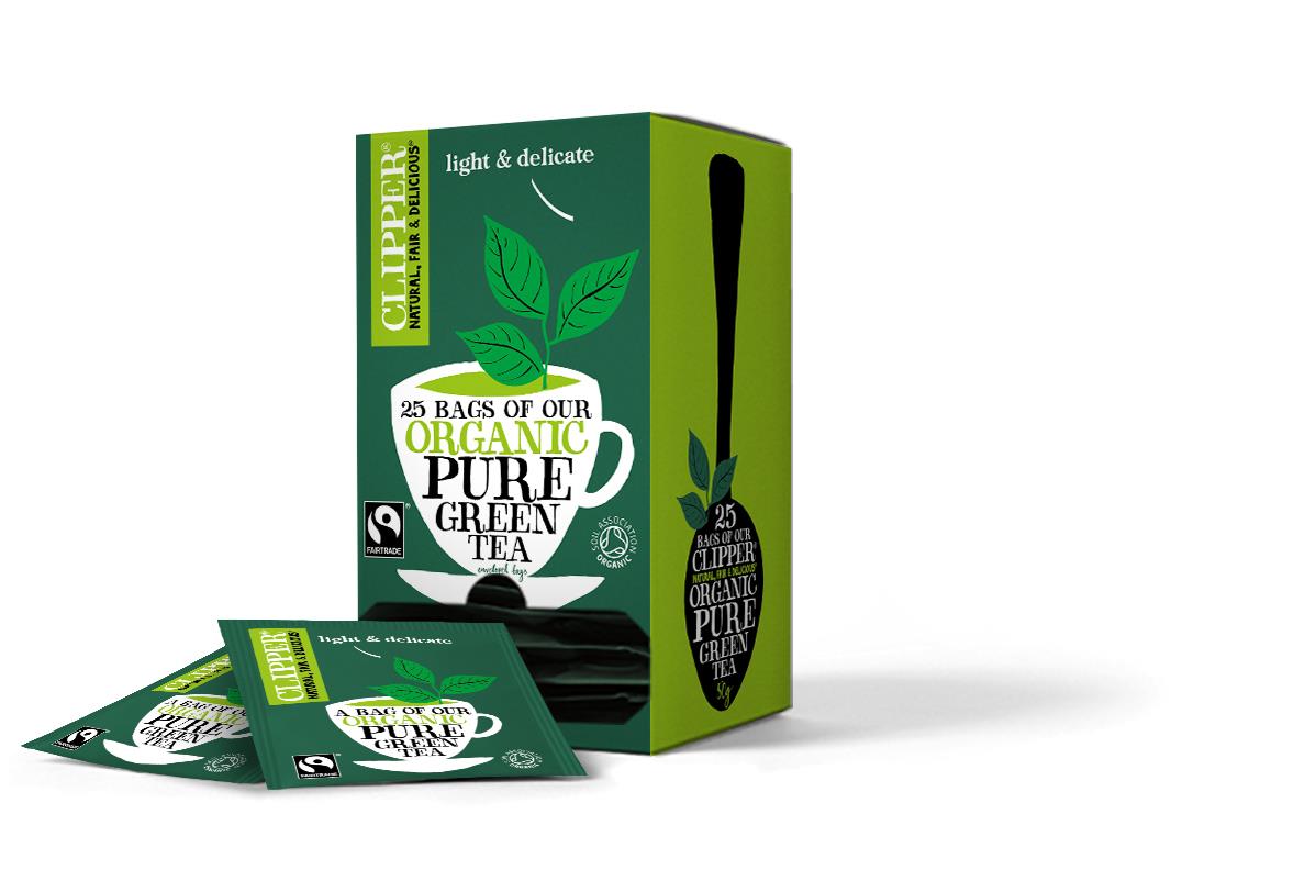 clipper organic, green tea bags, light, premium, quality 