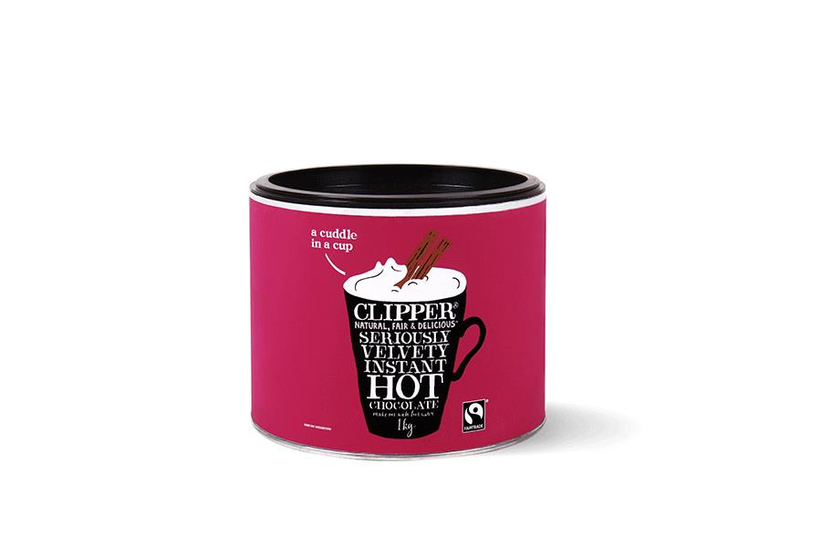 clipper fairtrade hot chocolate, velvet, natural, delicious 