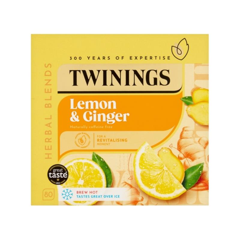 Twinings Lemon & Ginger Tea Bags 80’s