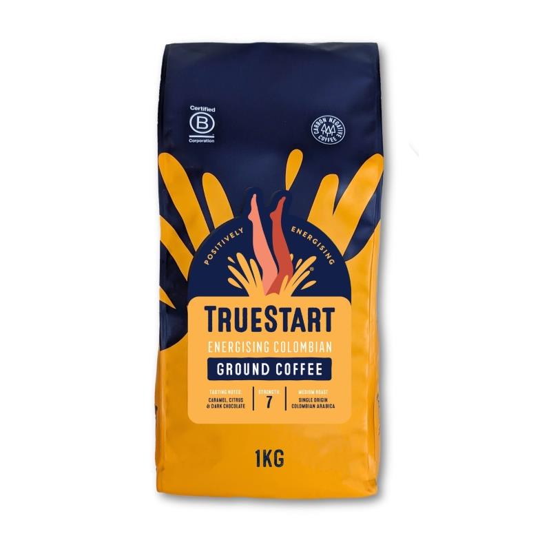 TrueStart Energising Colombian Ground Coffee 1kg