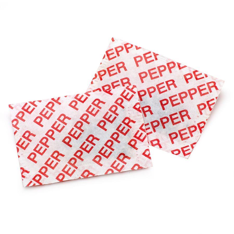 pepper sachet, portion, condiment, tasty, compact, seasoning