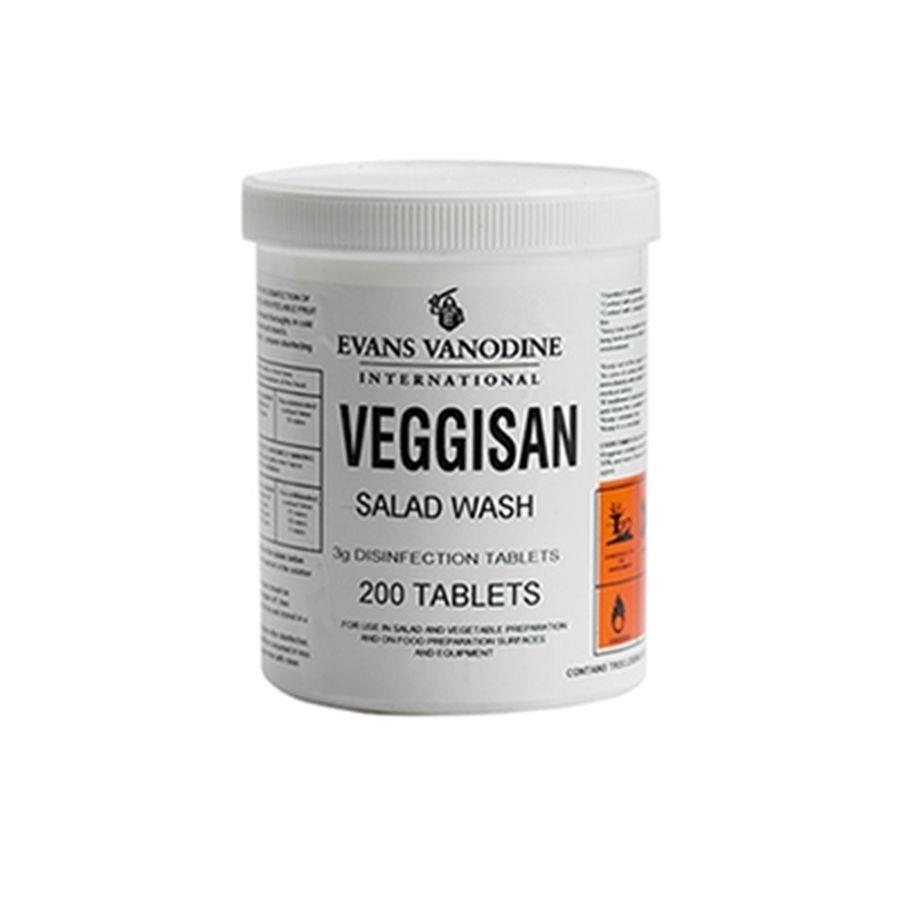 veggisan, tablets, salad washing, disinfecting, cleaning, food prep, catering, kitchens,