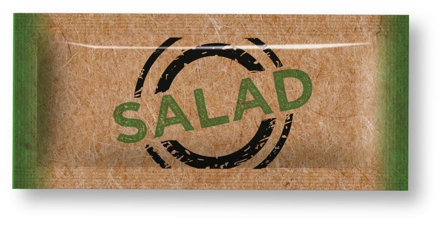 salad cream, sachet, portion, compact, individual, generous single serving,