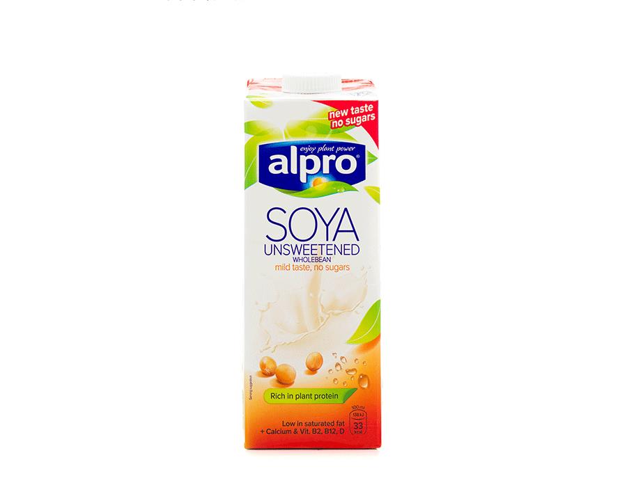 alpro almond milk, unsweetened, uht, dairy free, 