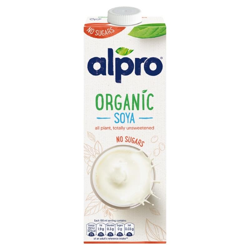 alpro almond milk, unsweetened, uht, dairy free, 