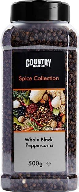 Country Range Whole Black Peppercorns 500g