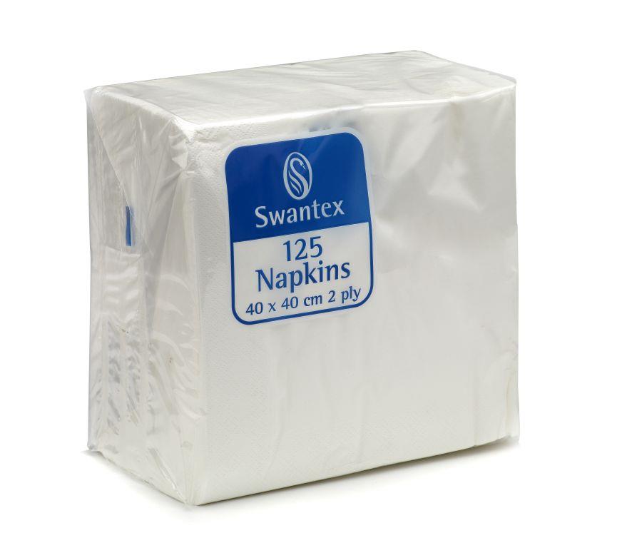Swantex White 40cm 2ply Napkins