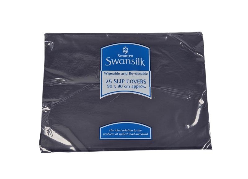 Swansilk 90x90 Black Tablecovers