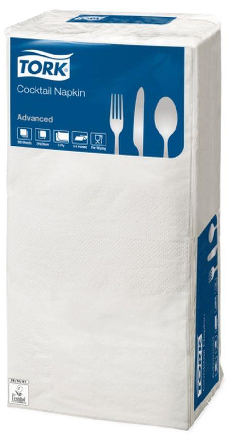 Tork Cocktail Napkins - White - 24cm