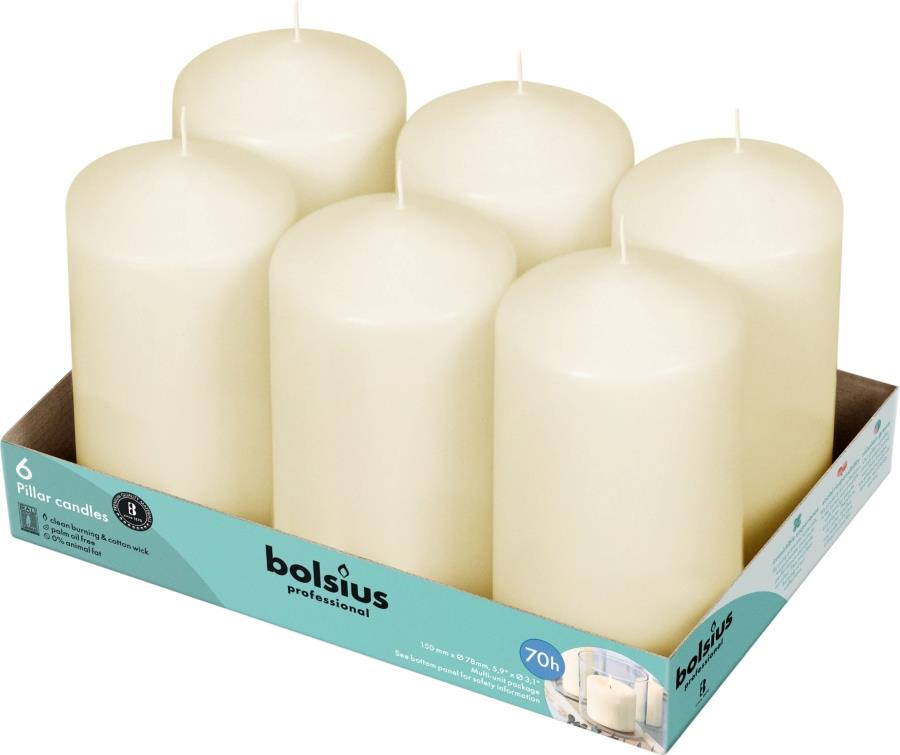 Bolsius Ivory Pillar Candles