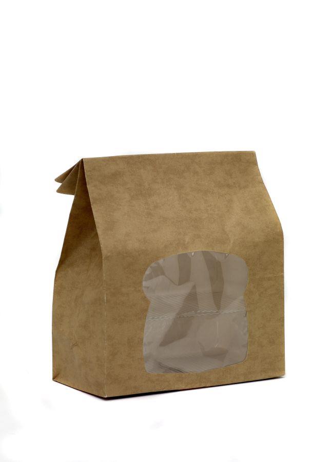 kraft bag, strong paper, quality, clear window, prevent stains, recycled paper, 