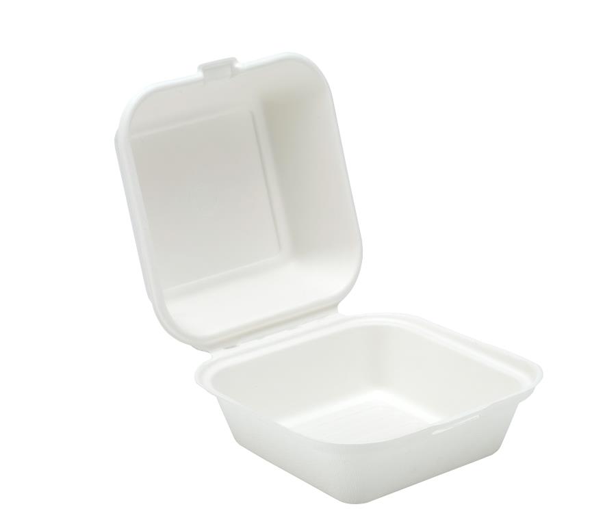 6" Bagasse Burger Box