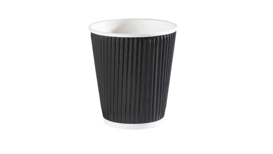 12oz Black Ripple Cups