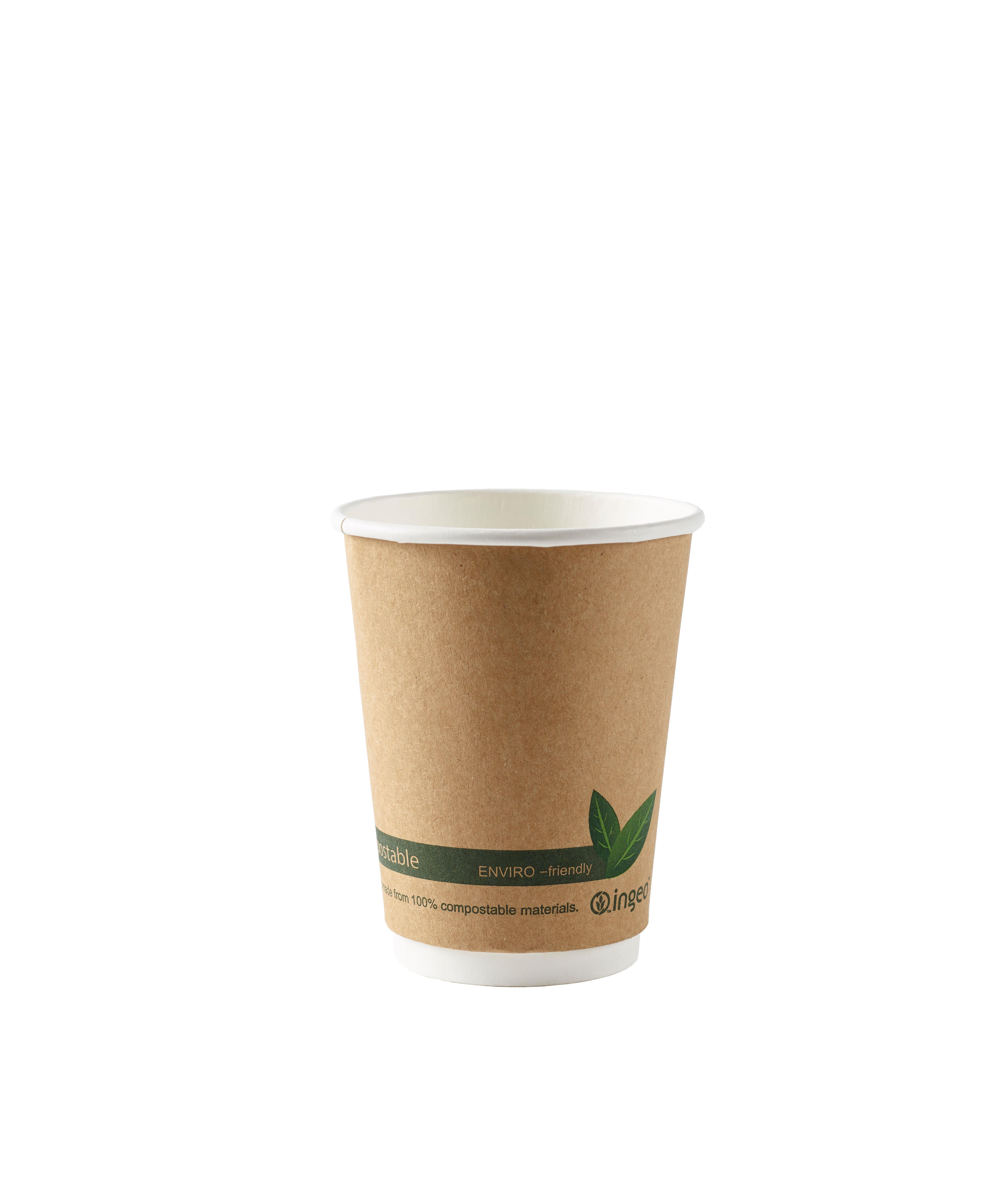 12oz Kraft Compostable Double Wall Paper Cups