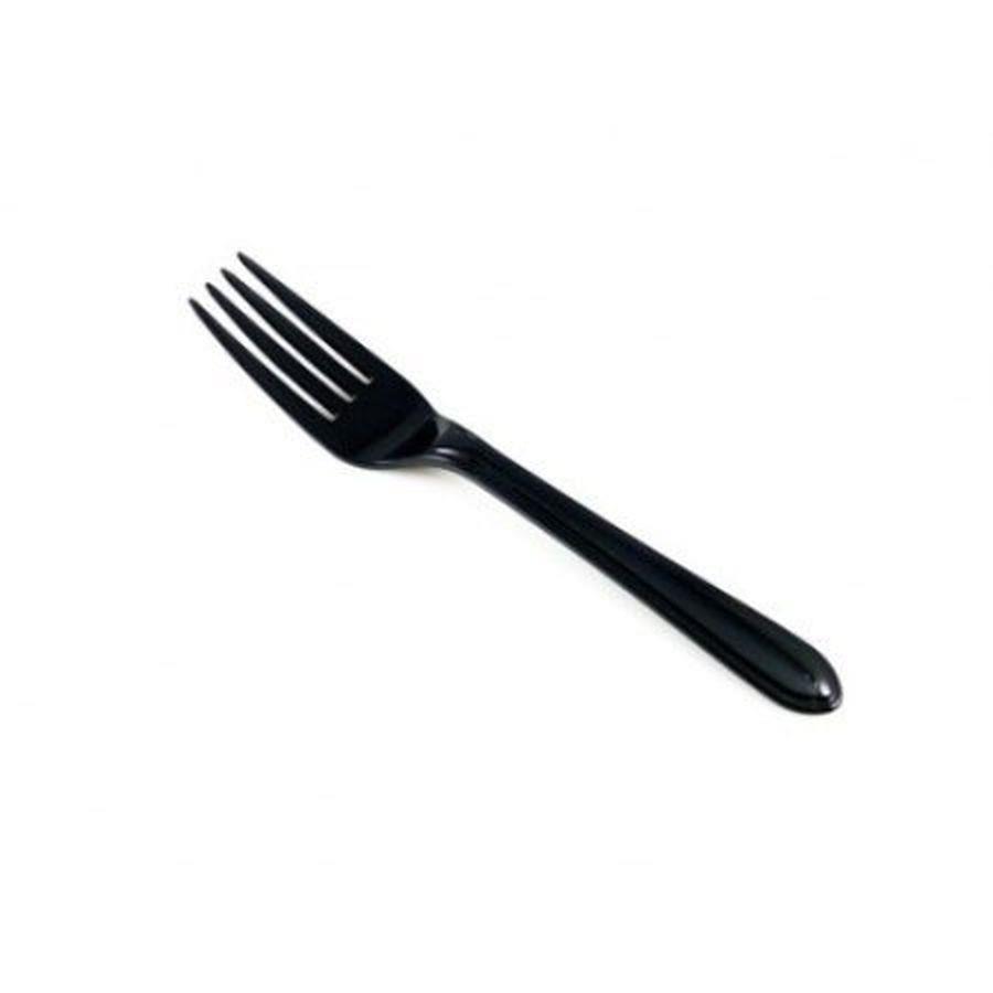 Heavy Duty Plastic Forks Black x 1000