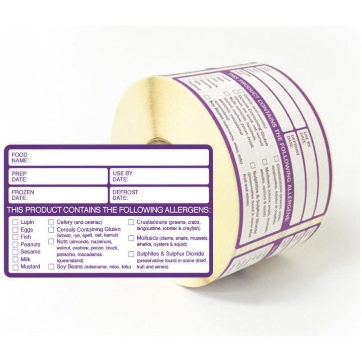 Food Preperation & Allergen Warning Labels 500's
