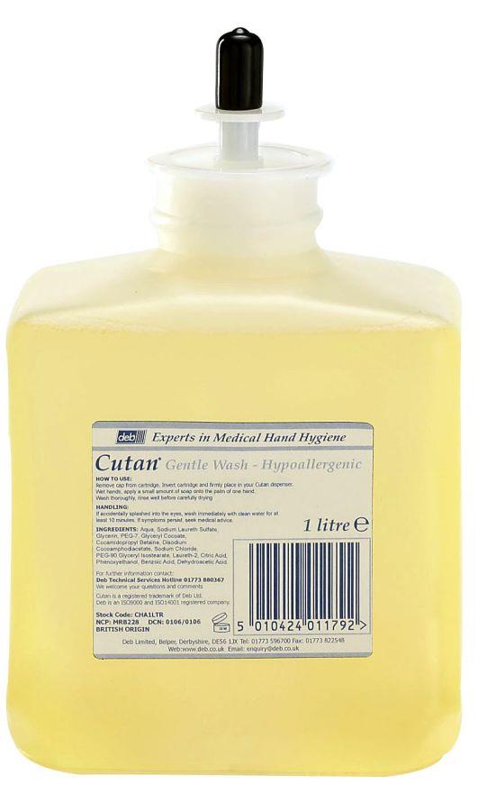 deb cutan gentle wash, hand washing, soap, cleanser, washroom, emollient, hypoallergenic