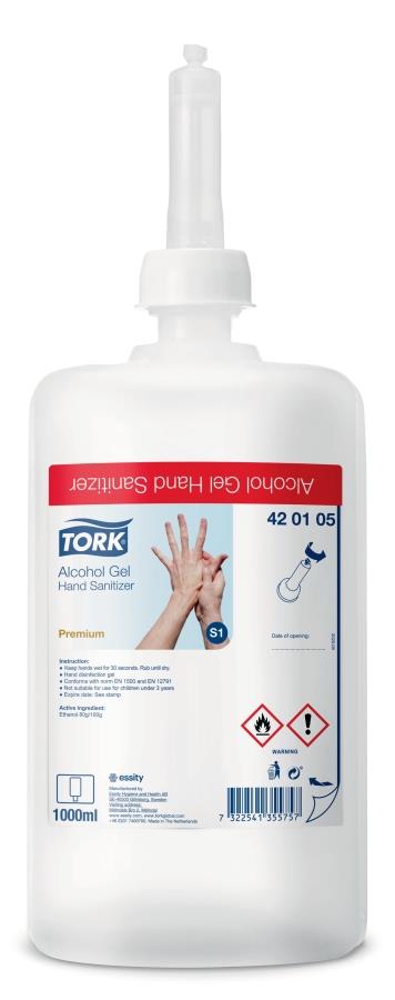 420105 Tork Alcohol Gel Hand Sanitiser 1000ml