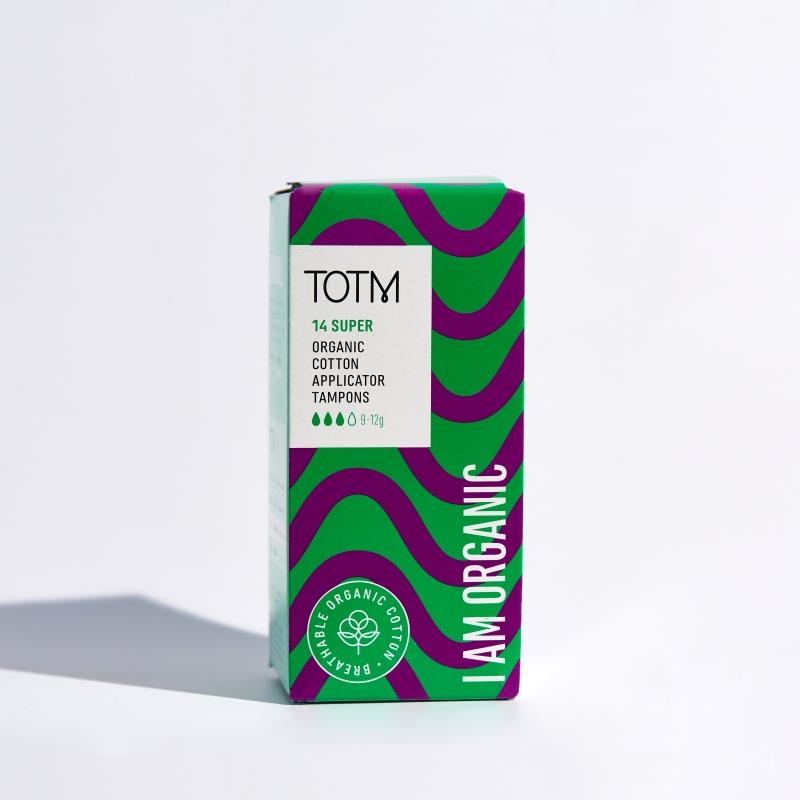 TOTM Organic Cotton Applicator Tampons Super 14's