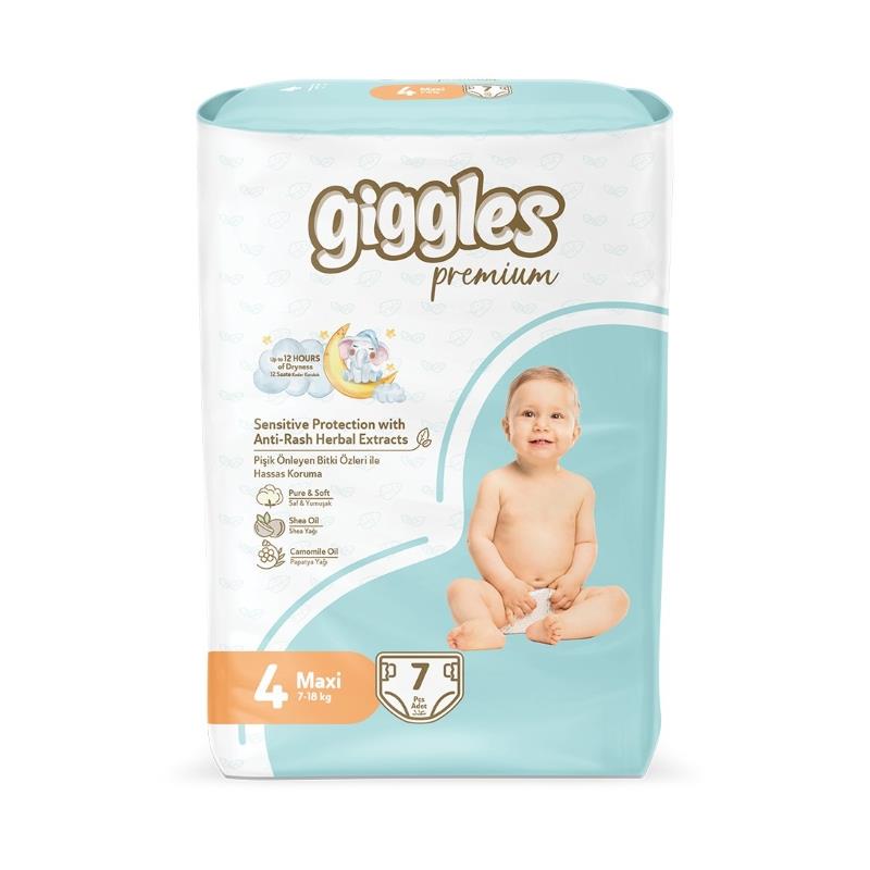 Giggles Nappies Size 4 Maxi Pack 7’s