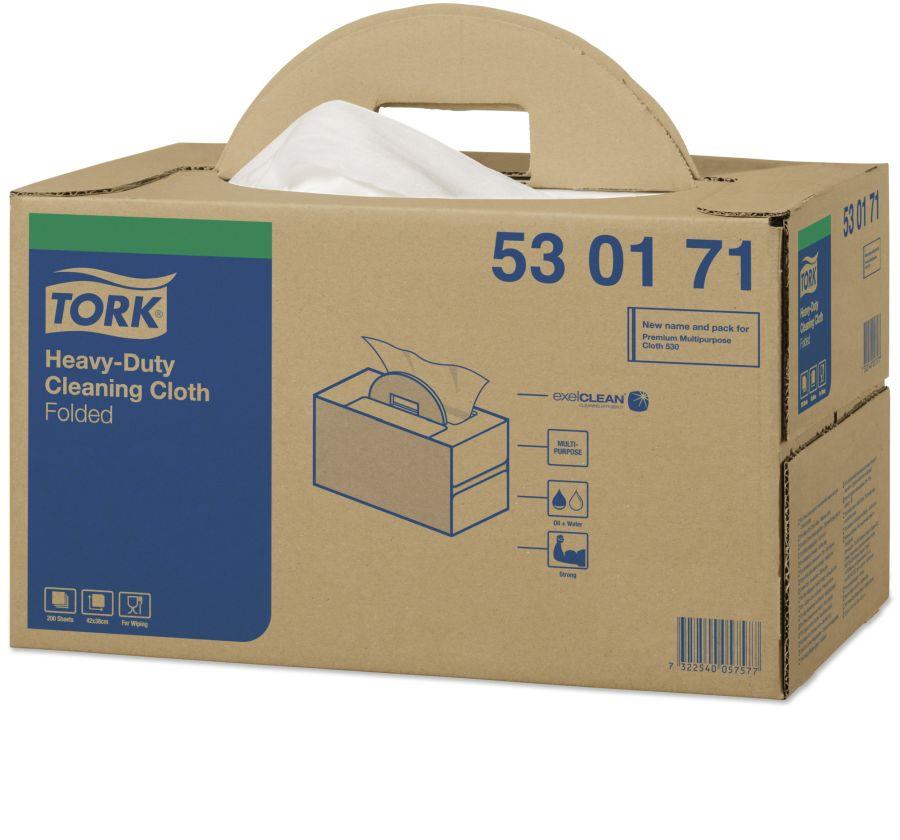 tork, multipurpose, cleaning cloth, folded, spills, hand drying, workplace 
