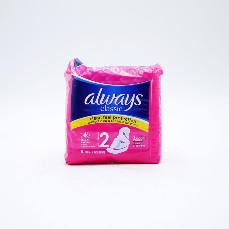 Always Classic Sanitary Pads  Maxi Size 2 With Wings