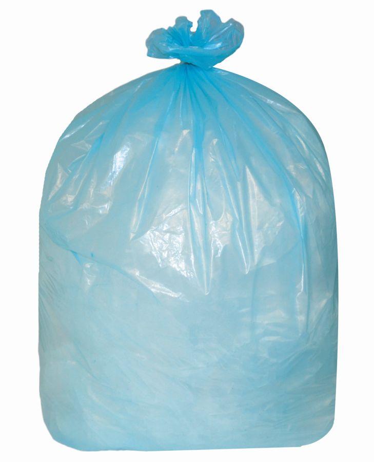 medium duty, refuse, sacks, bin bags, recycled, strong, blue 