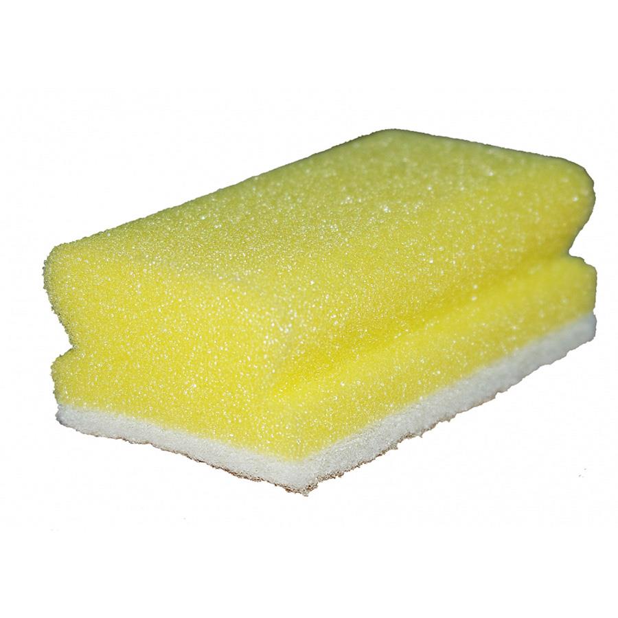 Non-Abrasive Sponge With Grip - White