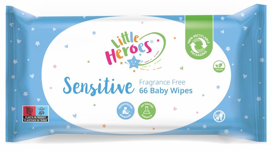 Little Heroes Sensitive Baby Wipes 66's