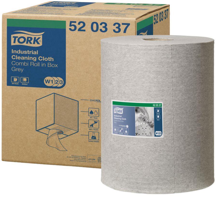 Tork Industrial Cleaning Cloth - Combi Roll in Box - Grey